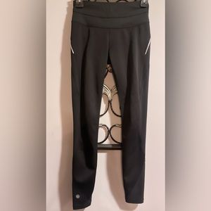 Athleta Relay Tights Black Reflective Trim